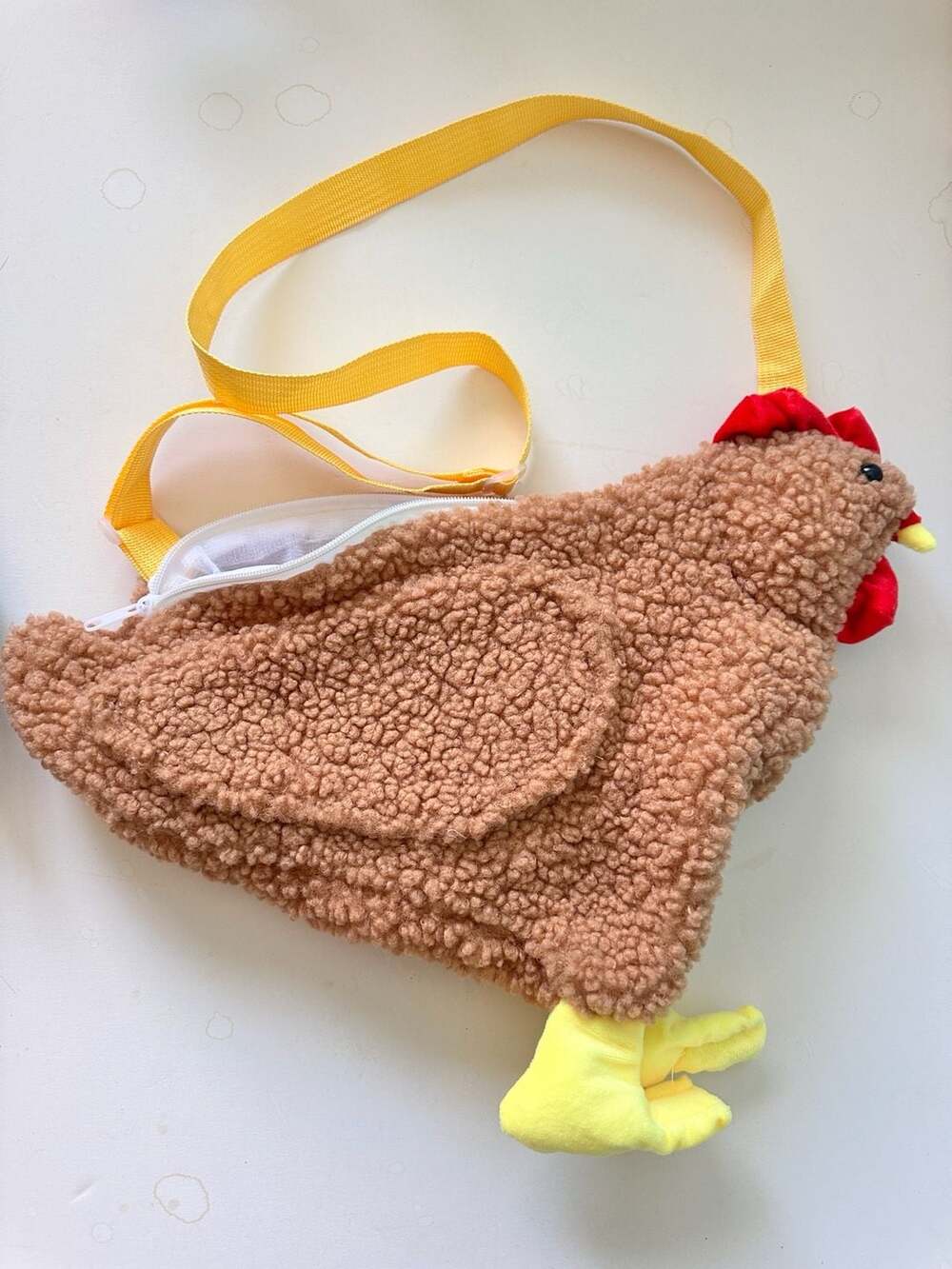 Unbranded Brown Chicken Plush Shoulder Bag Crossbody Purse